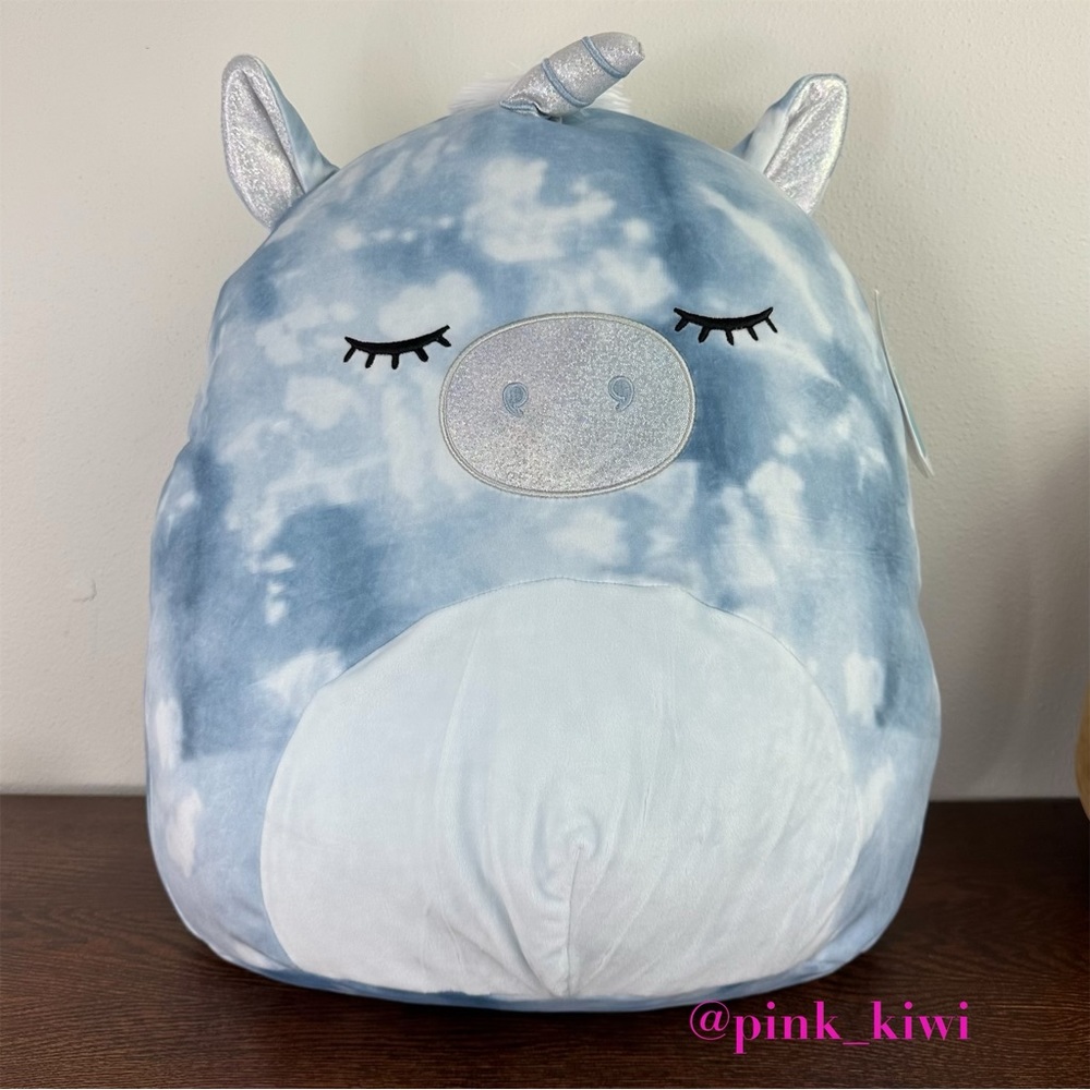 Squishmallows 16” Delva the Blue Tie Dye Unicorn
